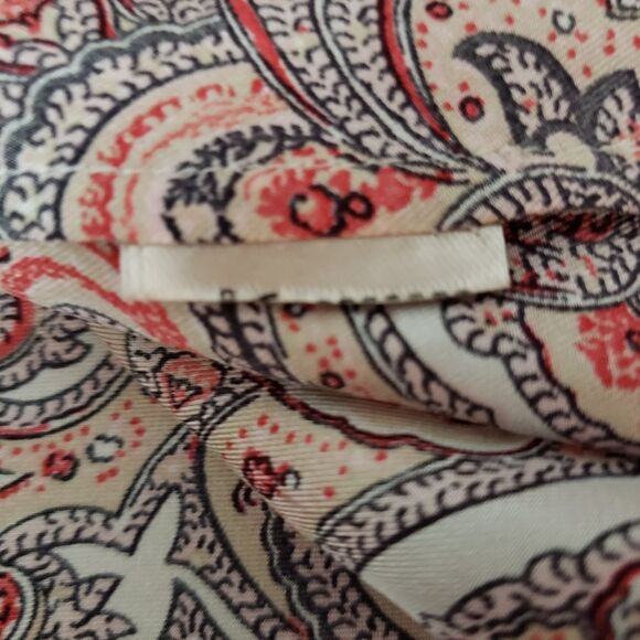 🦋3/$25 Massimo Dutti Size 6 Red Brown Paisley Sleeveless V-Neck Tank Top - Picture 9 of 9